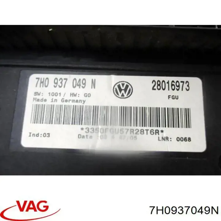  VAG 7H0937049N ціна, від 79.01 USD