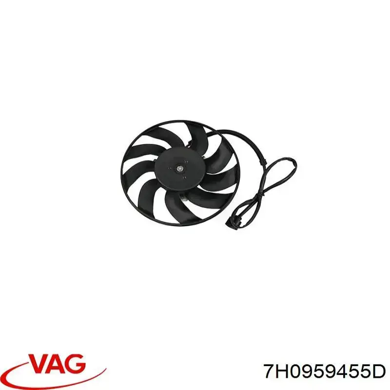 7H0959455D VAG електровентилятор охолодження в зборі (двигун + крильчатка)