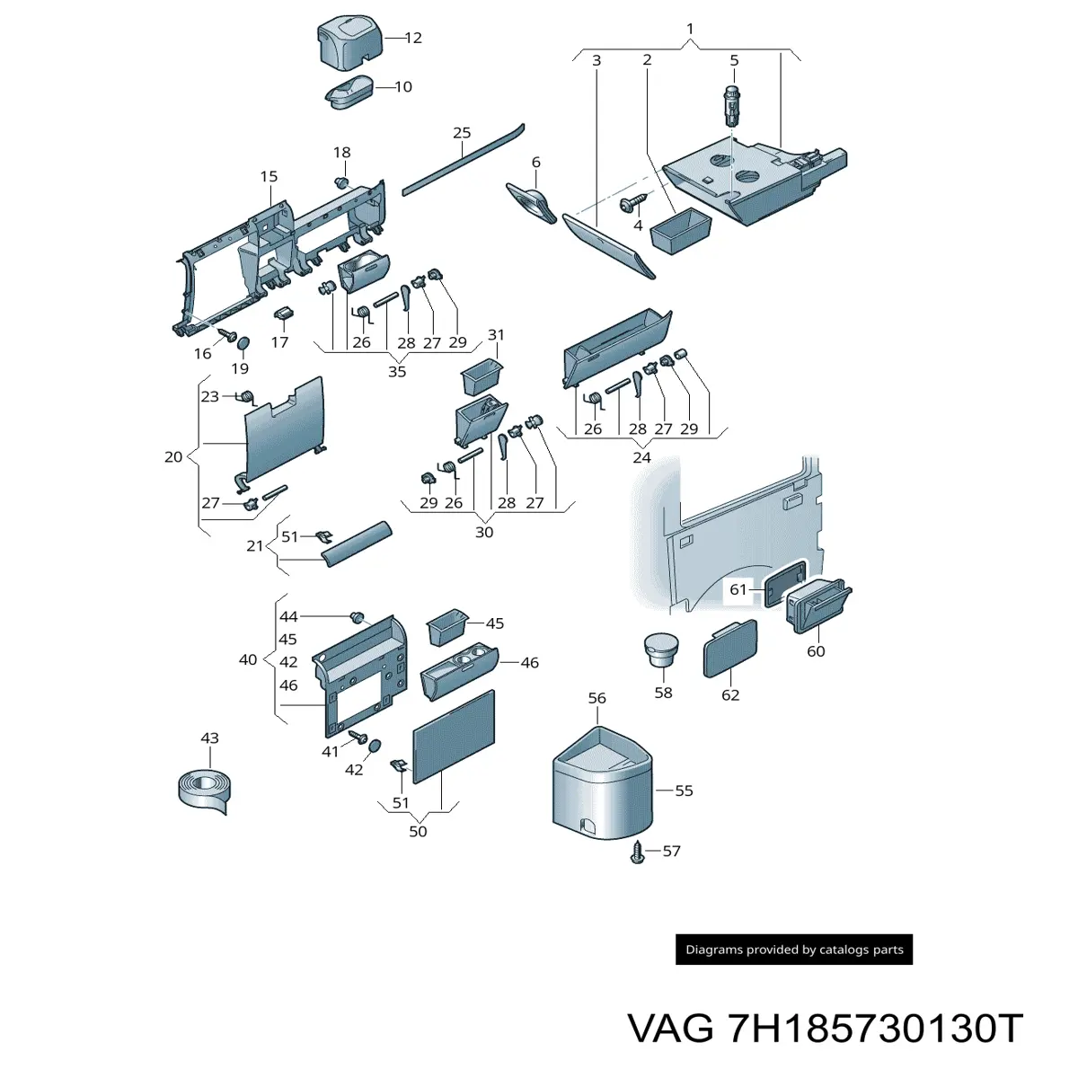  VAG 7H185730130T ціна, від 339.76 USD