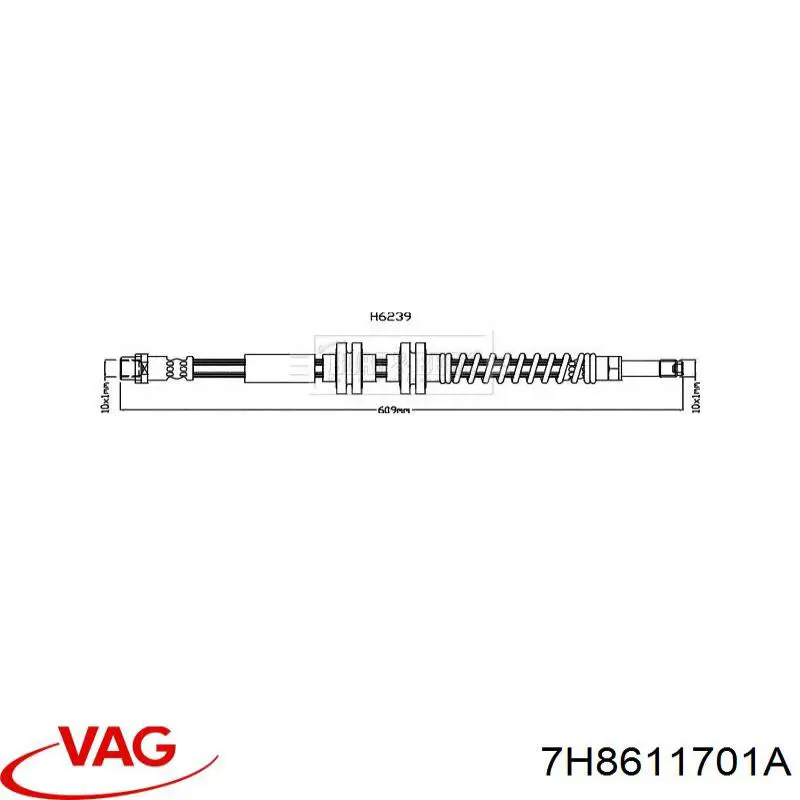 Купити 7H8611701A VAG Гальмівні шланги передні
