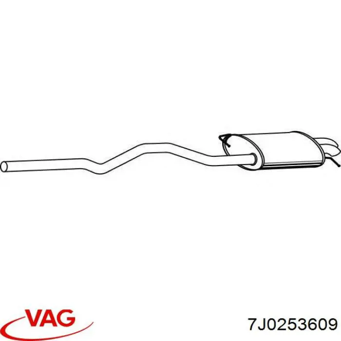 Вихлопна труба VAG 7J0253609 ціна, від 74.52 USD