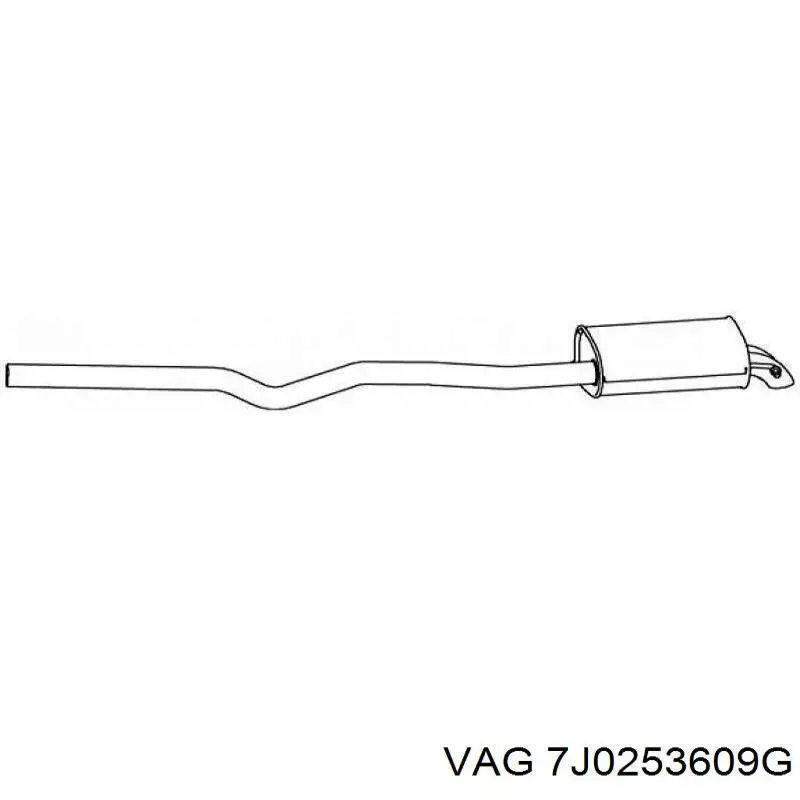 Глушник, задня частина 7J0253609G VAG