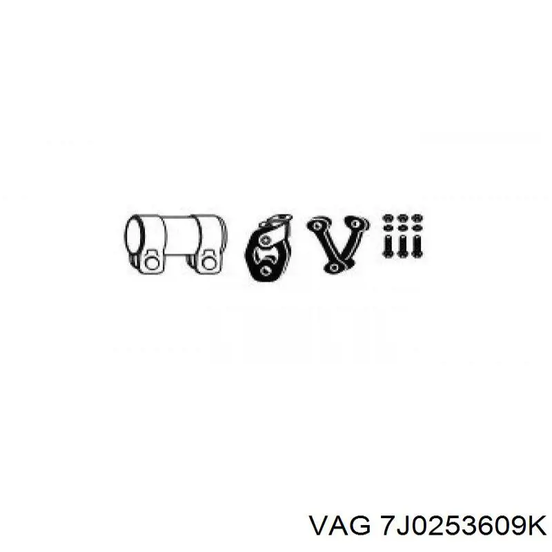 Вихлопна труба VAG 7J0253609K ціна, від 411.67 USD