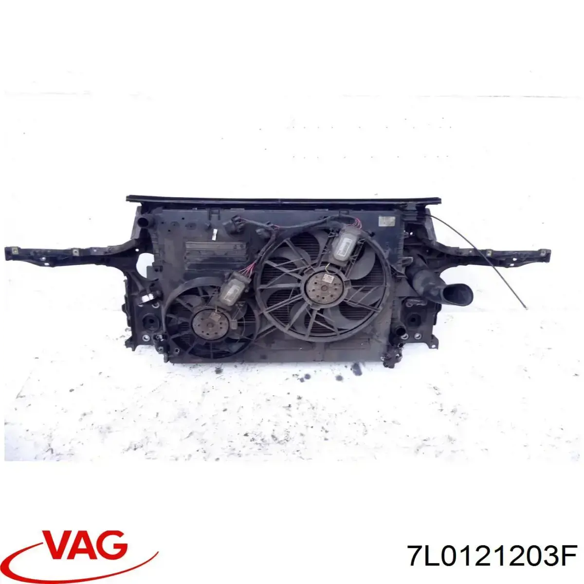 7L0121203F VAG Дифузор радіатора охолодження, в зборі з мотором і крильчаткою