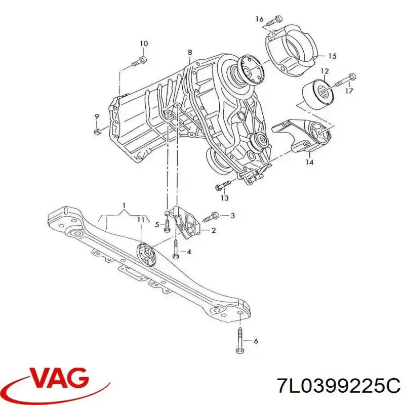 7L0399225C VAG Кріплення коробки передач