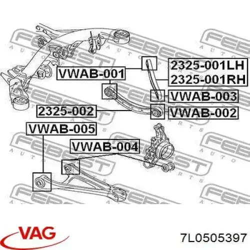 7L0505397 VAG Балансир підвіски задній лівий