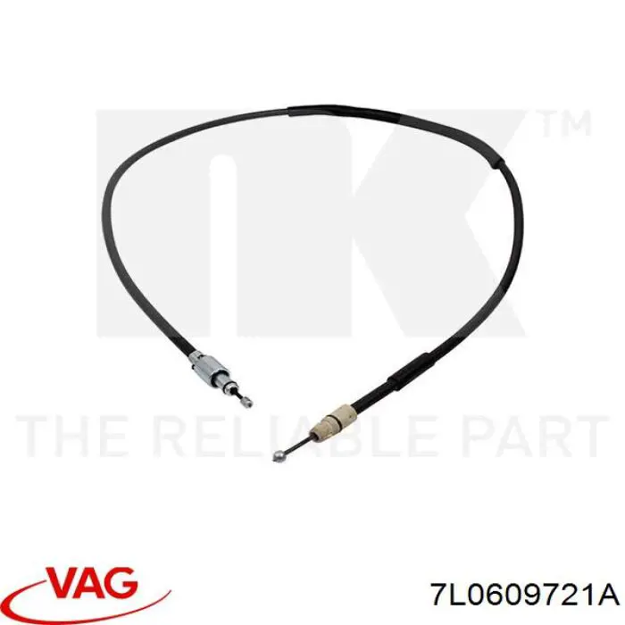 Трос ручного гальма задній, правий/лівий VAG 7L0609721A ціна, від 13.68 USD