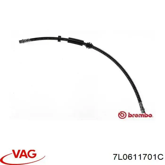 Шланг гальмівний передній VAG 7L0611701C ціна, від 11.40 USD