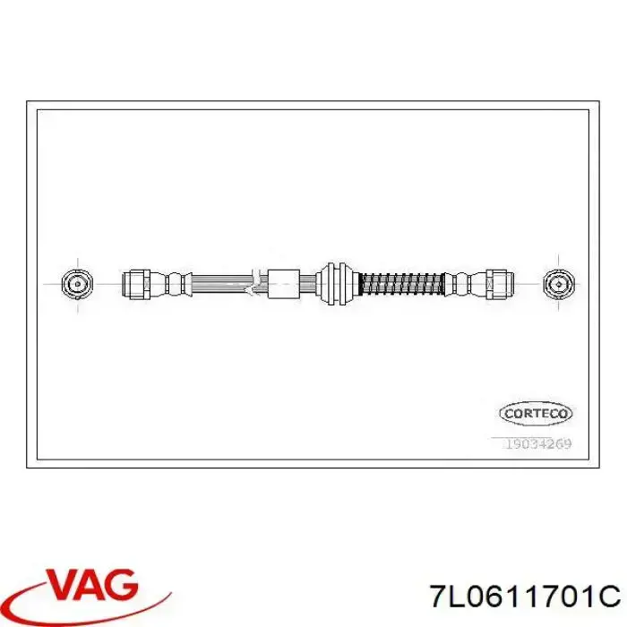 Купити 7L0611701C VAG Гальмівні шланги передні