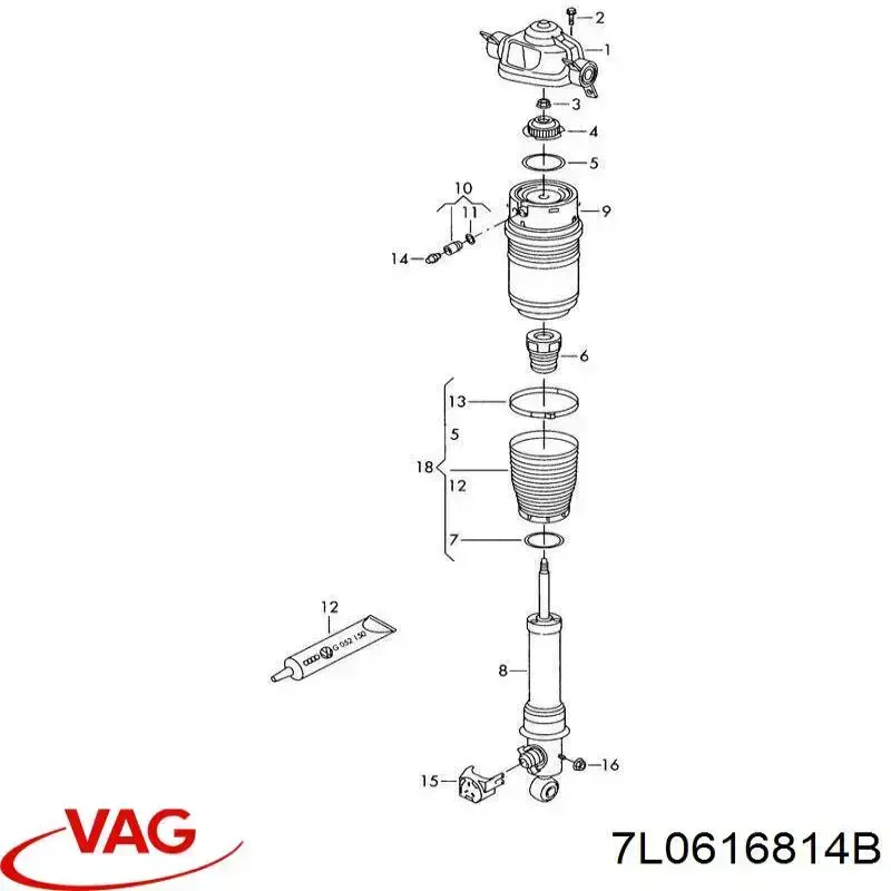 7L0616814B VAG клапан контролю тиску повітря в пневмоподушці