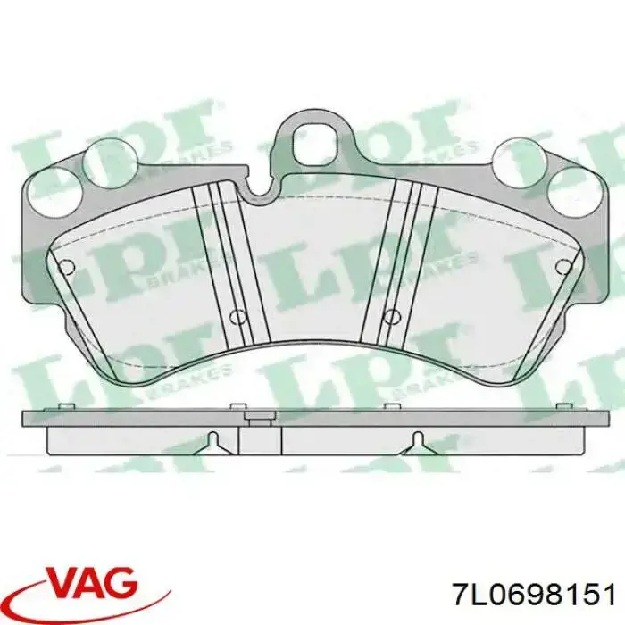 7L0698151 VAG Передні гальмівні колодки