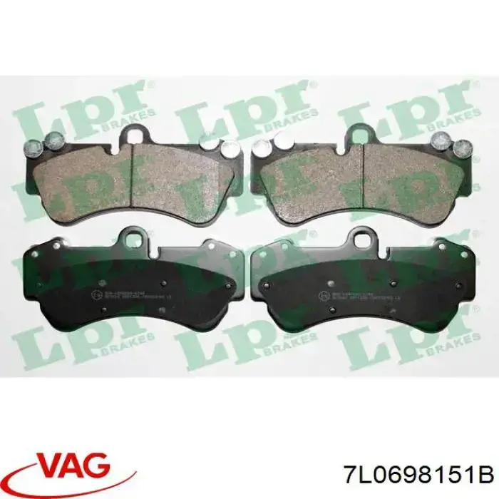 Купити 7L0698151B VAG Колодки гальмівні передні, дискові