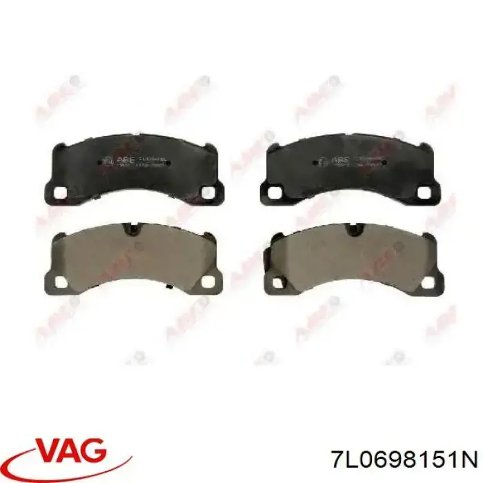 Купити 7L0698151N VAG Колодки гальмівні передні, дискові