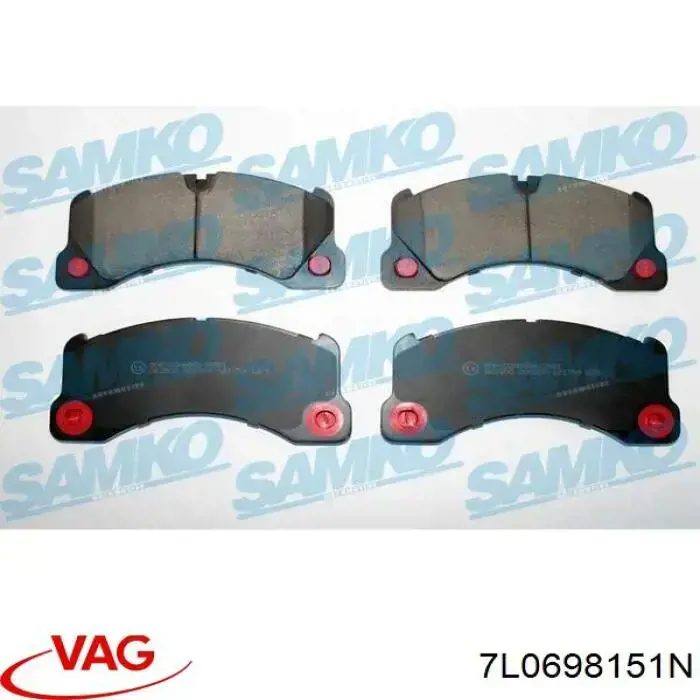 Передні тормозні колодки 7L0698151N VAG