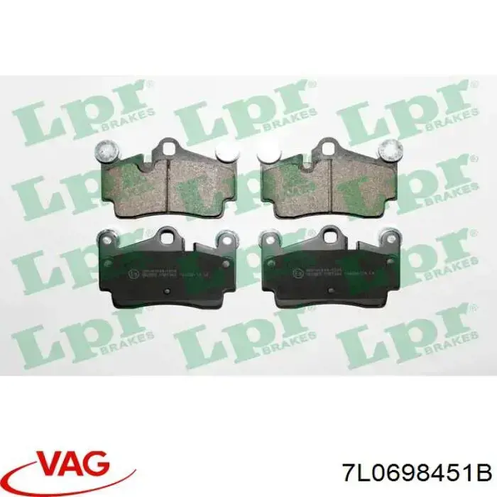 Задні гальмівні колодки VAG 7L0698451B ціна, від 49.13 USD