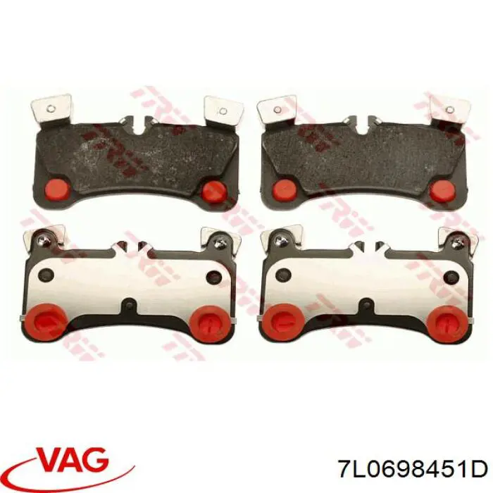 Задні гальмівні колодки VAG 7L0698451D ціна, від 76.70 USD