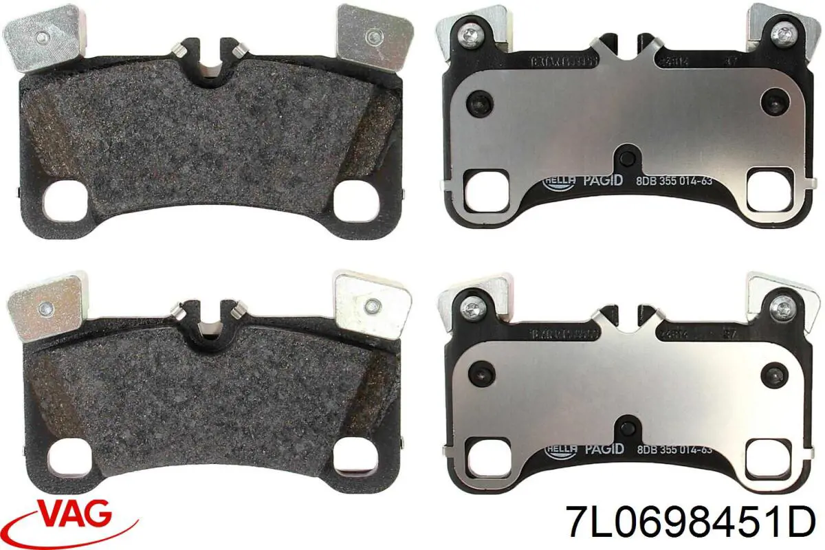 7L0698451D VAG Колодки гальмівні задні, дискові