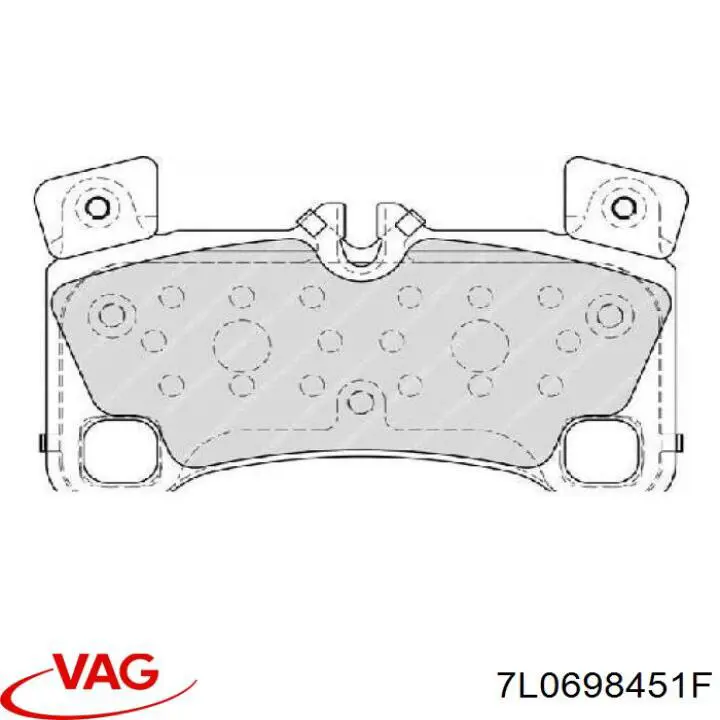 Задні дискові колодки VAG 7L0698451F