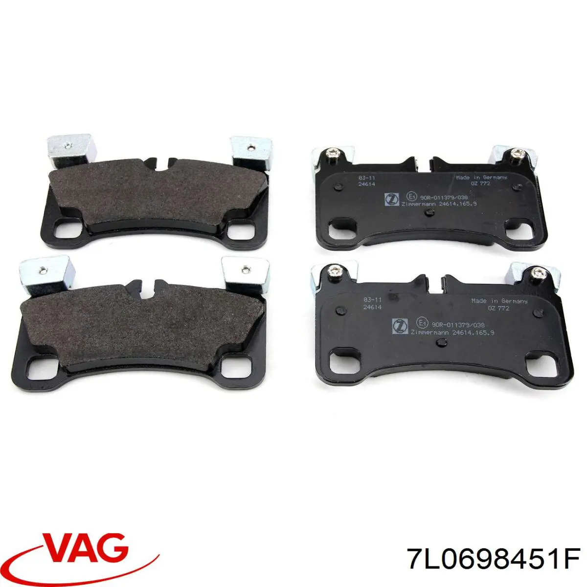 7L0698451F VAG Колодки гальмівні задні, дискові