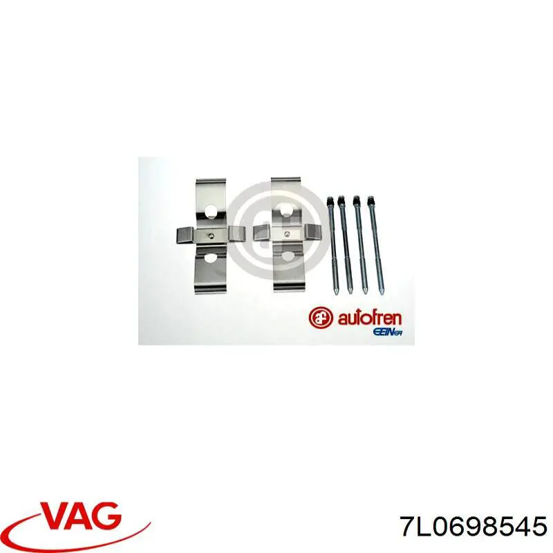 Монтажний комплект задніх барабанних колодок VAG 7L0698545 ціна, від 281.56 UAH