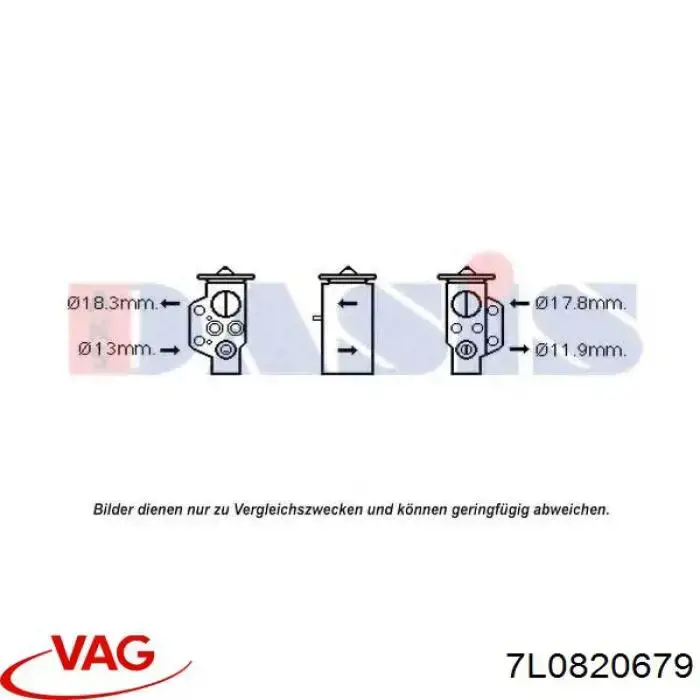 Купити 7L0820679 VAG Клапан TRV, кондиціонера