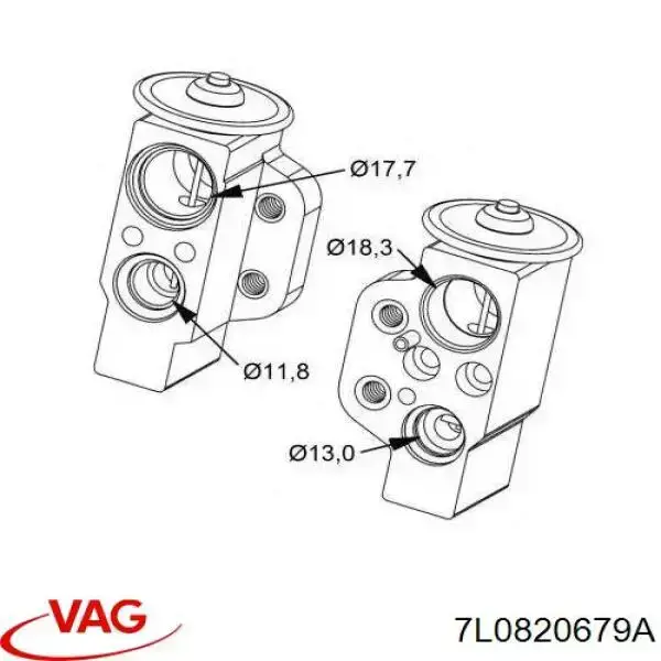 7L0820679A VAG клапан trv, кондиціонера