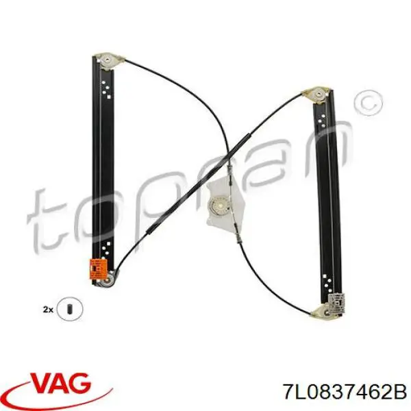7L0837462B VAG Механізм склопідіймача дверей передніх, правих