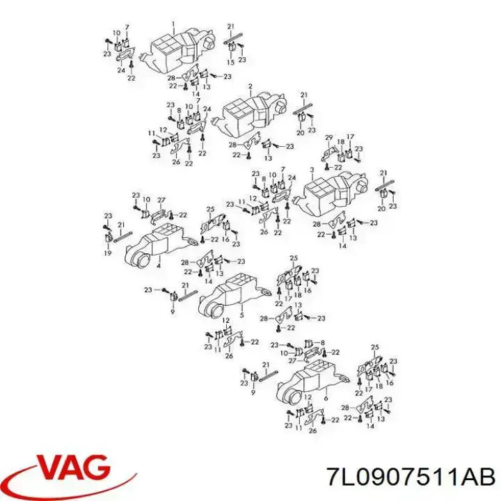 Двигун заслінки рециркуляції повітря VAG 7L0907511AB ціна, від 11.36 USD
