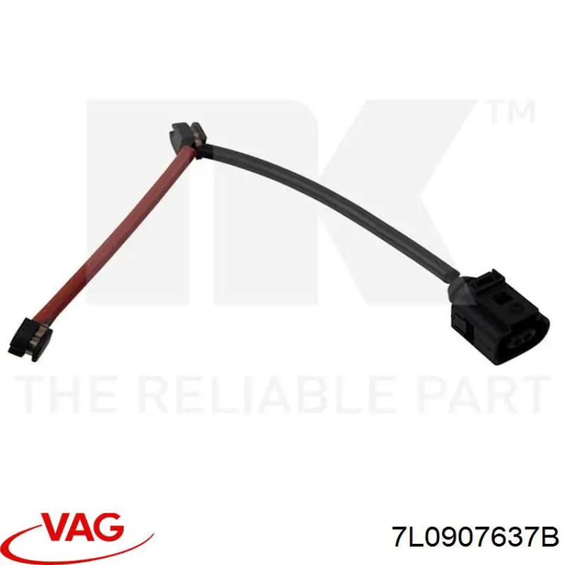 Датчик зносу гальмівних колодок, задній VAG 7L0907637B ціна, від 5.10 USD