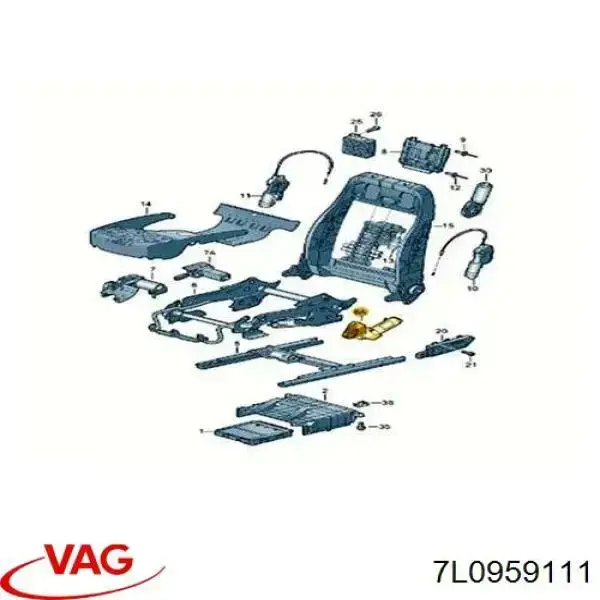 Купити 7L0959111 VAG Двигун приводу регулювання сидіння
