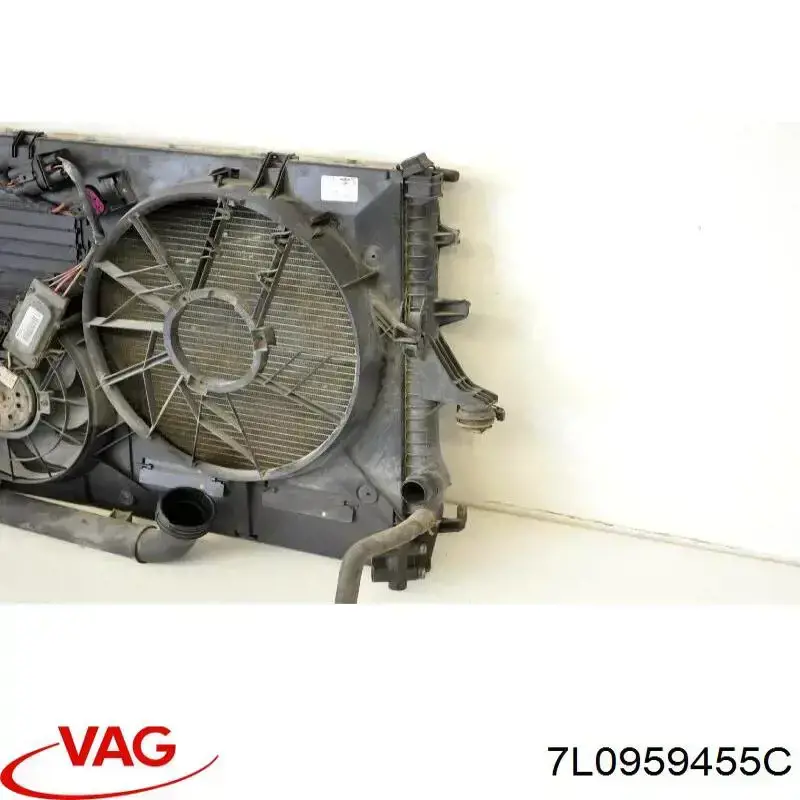 7L0959455C VAG Електровентилятор охолодження в зборі (мотор + крильчатка), лівий