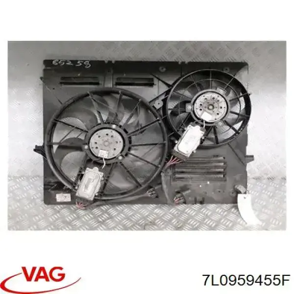 Купити 7L0959455F VAG Електровентилятор охолодження в зборі (двигун + крильчатка), лівий
