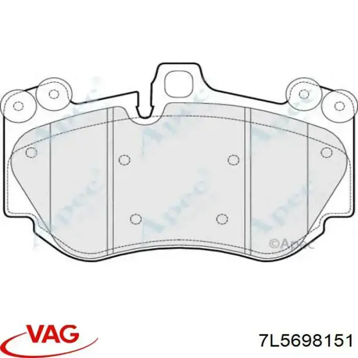 Передні тормозні колодки 7L5698151 VAG