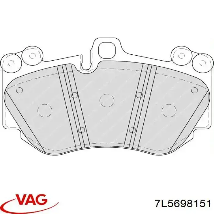 7L5698151 VAG Передні гальмівні колодки