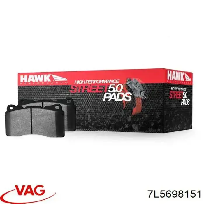 Гальмівні колодки VAG 7L5698151 ціна, від 80.38 USD