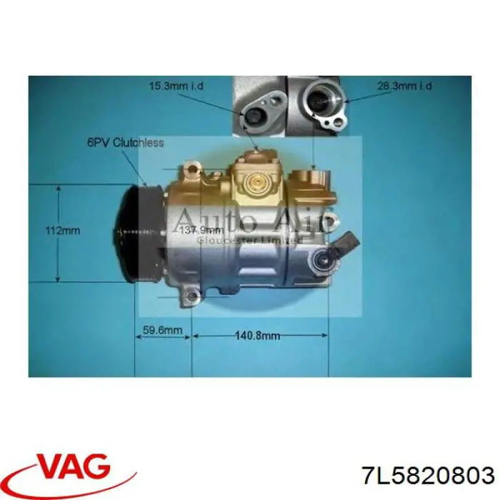 7L5820803 VAG Компресор холодоагенту