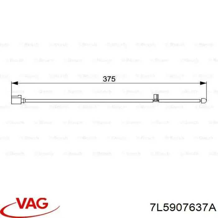 Купити 7L5907637A VAG Датчик зносу гальмівних колодок