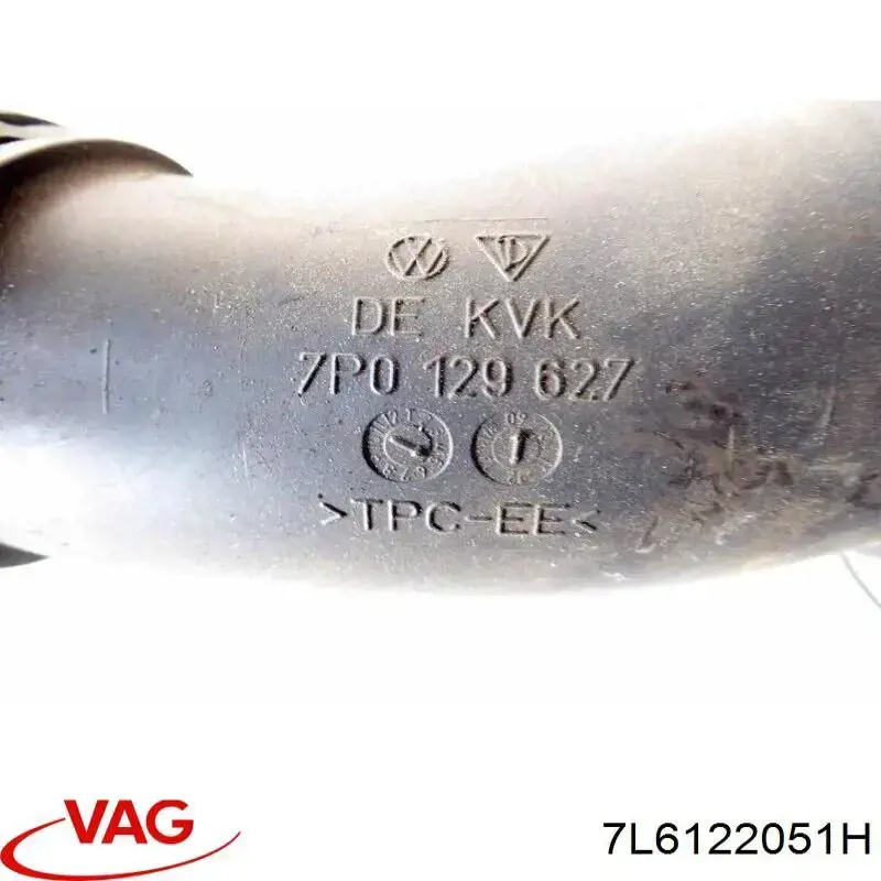 Шланг/патрубок радіатора охолодження, нижній VAG 7L6122051H
