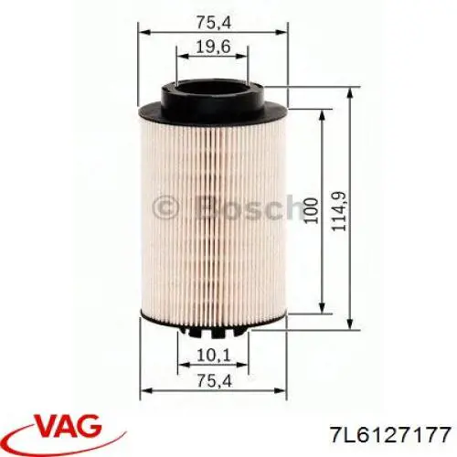 Фільтр тонкого очищення палива VAG 7L6127177 ціна, від 29.71 USD