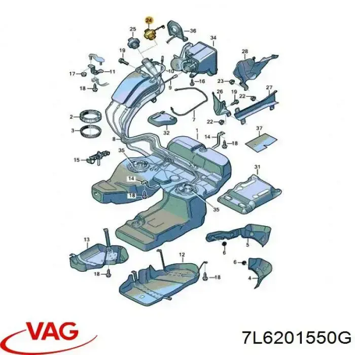 Купити 7L6201550G VAG Пробка бензобака