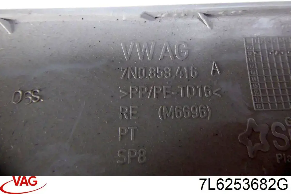 Накладка бампера заднього, ліва 7L6253682G VAG