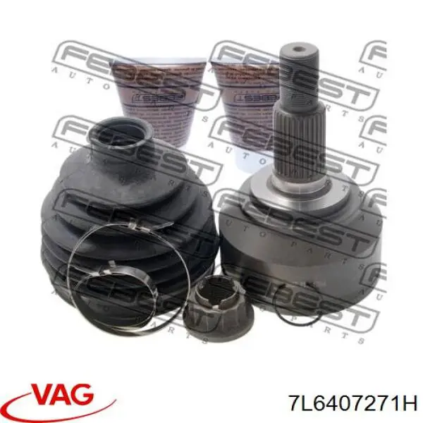 Піввісь (привід) передня 7L6407271H VAG