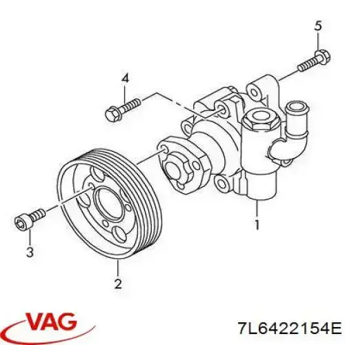 Насос гідропідсилювача керма (ГПК) 7L6422154E VAG