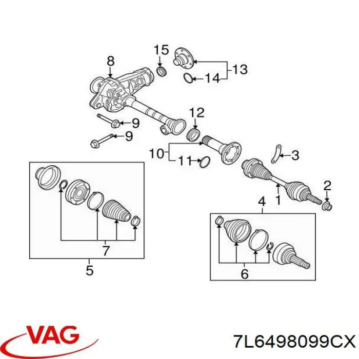 Граната колісна VAG 7L6498099CX ціна, від 33.89 USD