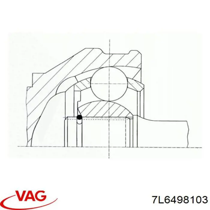 ШРКШ внутрішній, передній VAG 7L6498103 ціна, від 25.43 USD