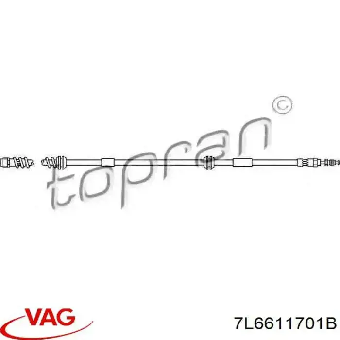 Купити 7L6611701B VAG Гальмівні шланги передні