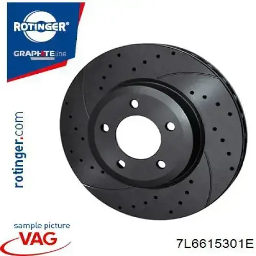 Диск переднього гальма VAG 7L6615301E ціна, від 79.86 USD