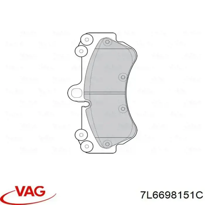 Купити 7L6698151C VAG Колодки гальмівні передні, дискові