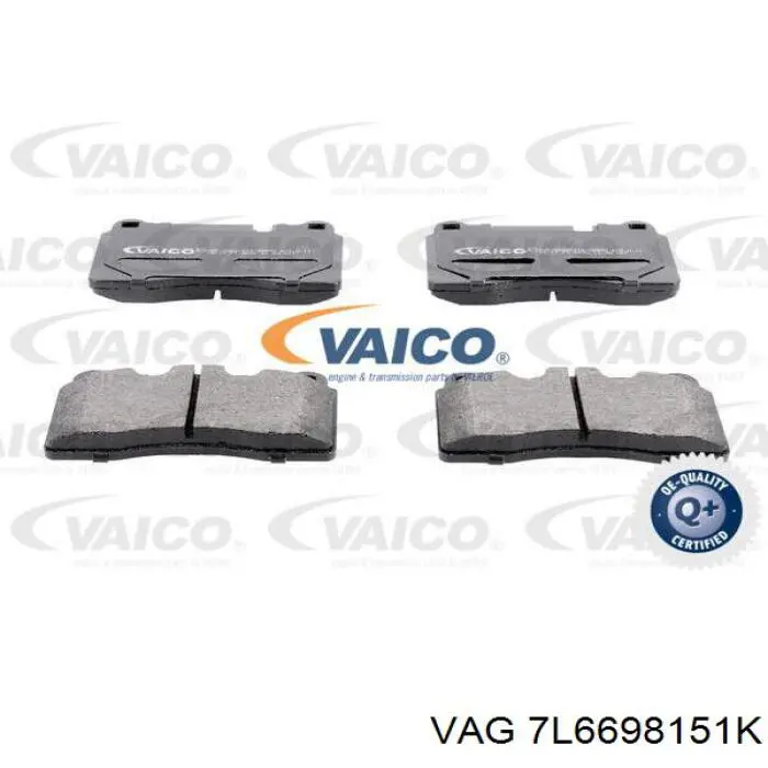 Купити 7L6698151K VAG Колодки гальмівні передні, дискові