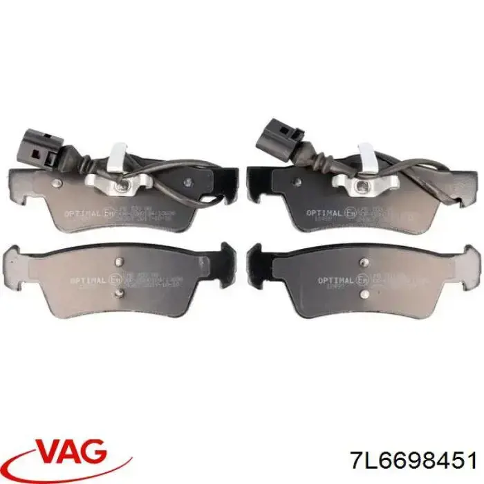 Задні гальмівні колодки VAG 7L6698451 ціна, від 28.69 USD